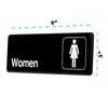 Alpine Industries Womens Restroom Sign, 3x9, PK15 ALPSGN-19-15pk